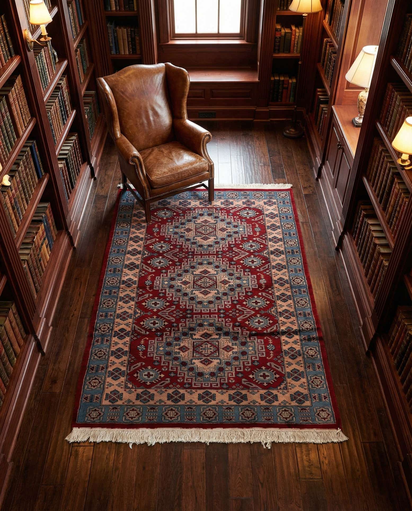 4' 1 x 5' 11 Hand Knotted Kazak Oriental Wool Rug