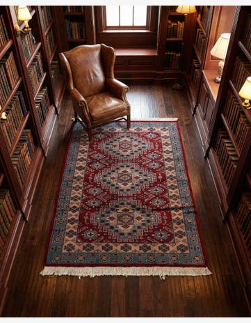 4' 1 x 5' 11 Hand Knotted Kazak Oriental Wool Rug