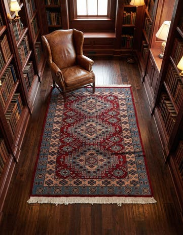 4' 1 x 5' 11 Hand Knotted Kazak Oriental Wool Rug