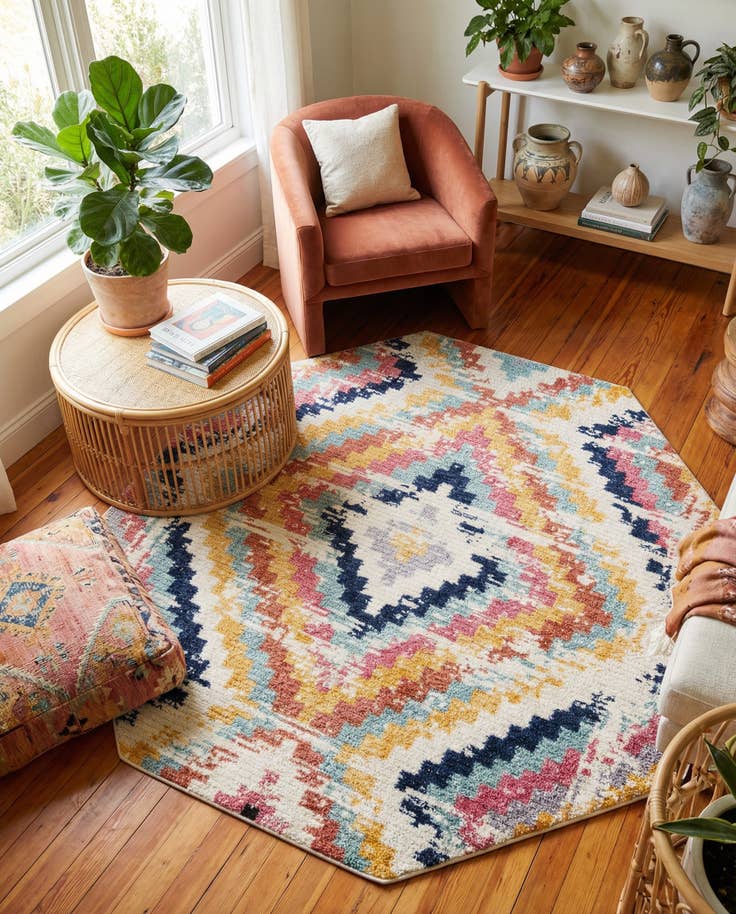 Detail image of 7' 10 x 7' 10 Tagine Octagon Rug