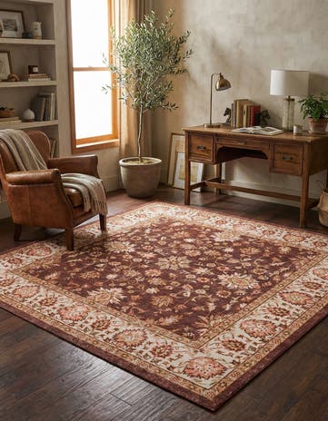 Coffee Brown Medina Square Rug