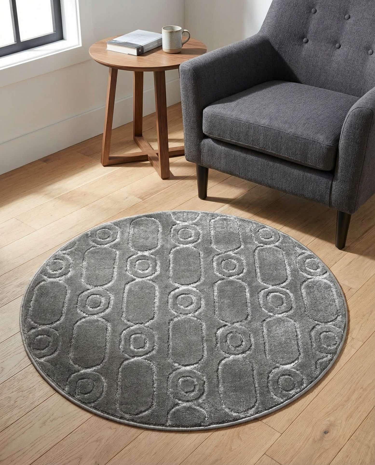 3' x 3' Vogue Geo Round Rug