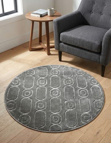 3' x 3' Vogue Geo Round Rug