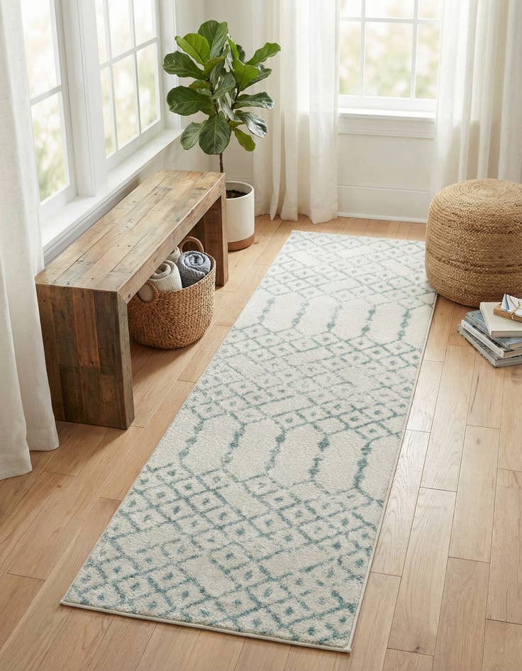 Detail image of 2' x 6' Paxon Trellis Runner Rug