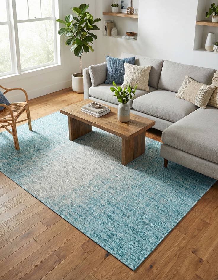 Detail image of 5' 3 x 8'  Washable Modern Indoor / Outdoor Rug