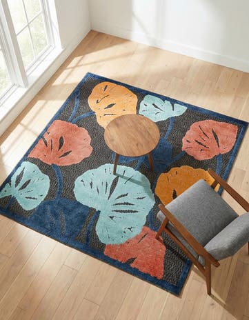 5' 3 x 5' 3 Easy-Clean Belize Indoor / Outdoor Square Rug