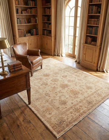 5' 8 x 7' 10 Hand Knotted Peshawar Ziegler Rug