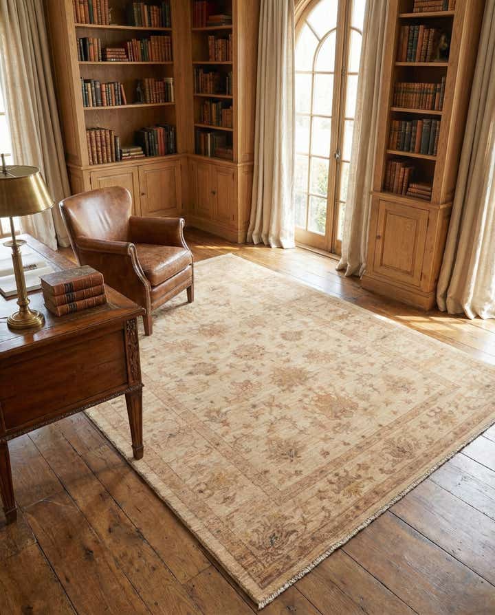 5' 8 x 7' 10 Hand Knotted Peshawar Ziegler Rug
