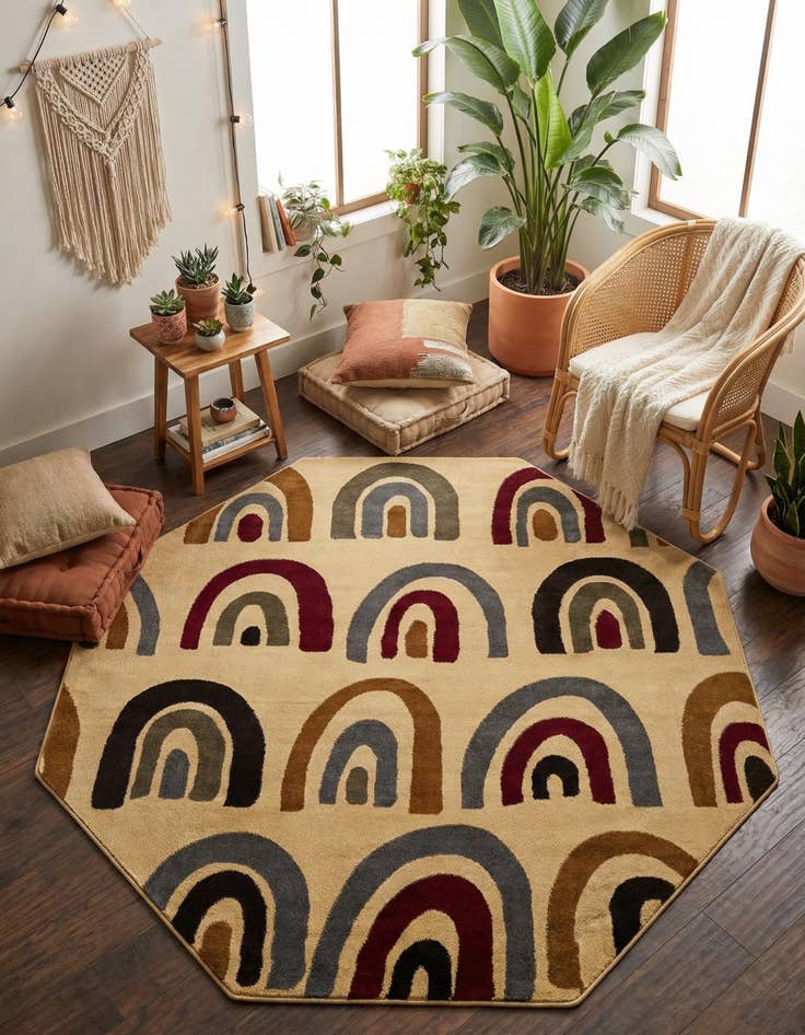 Detail image of 7' x 7' Cafe Octagon Rug