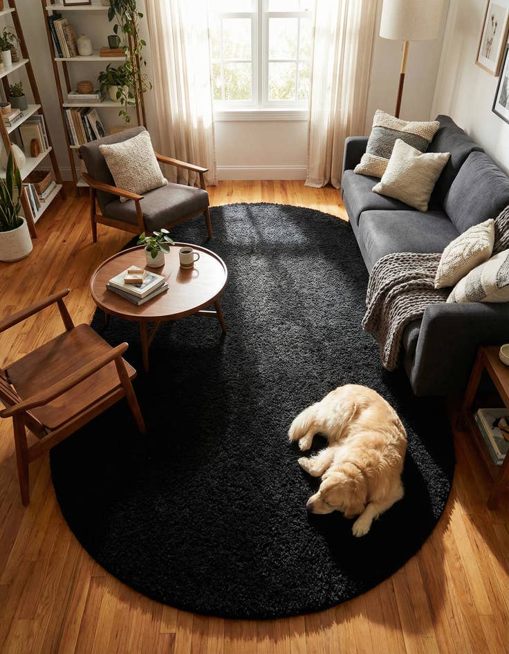 Detail image of 5' x 8' Everyday Shag Oval Rug