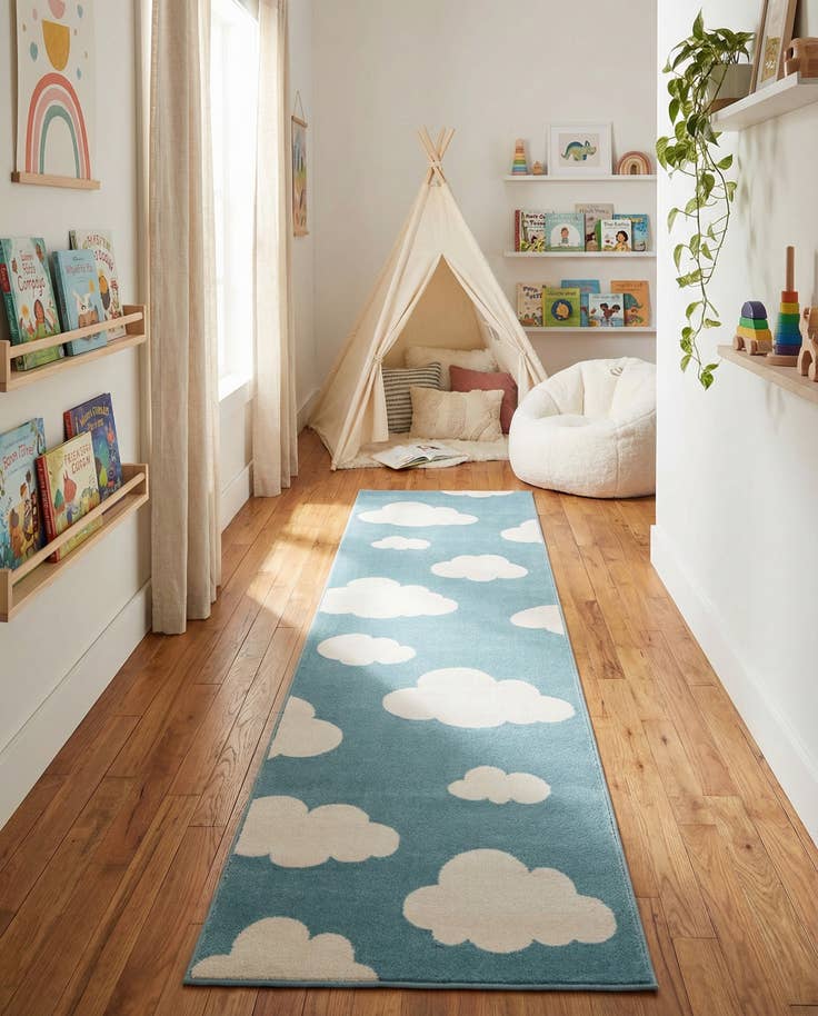 Detail image of 2' x 8' Whimsy Kids Runner Rug