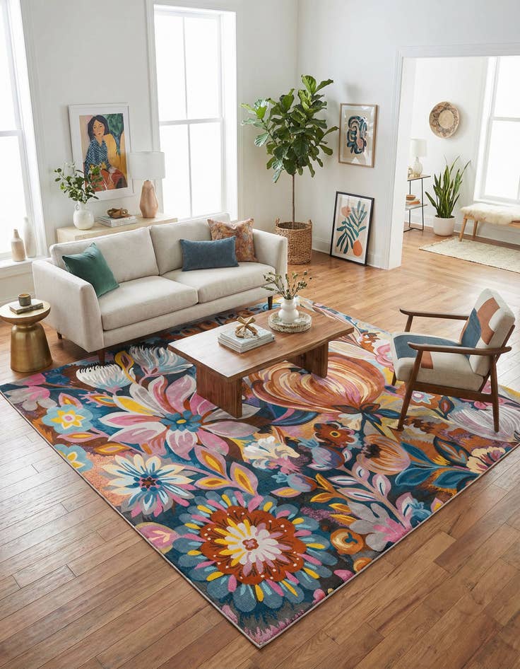 Detail image of 10' x 10' Blossom Square Rug