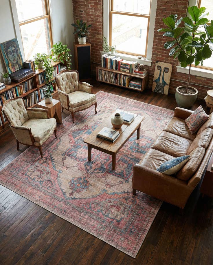 Detail image of 9' 2 x 12' Washable Nostalgia Rug