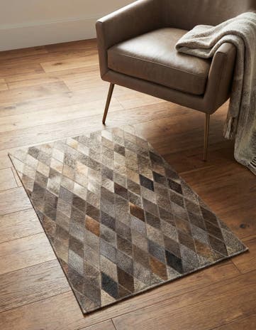 2' x 3' Cowhide Leather Rug