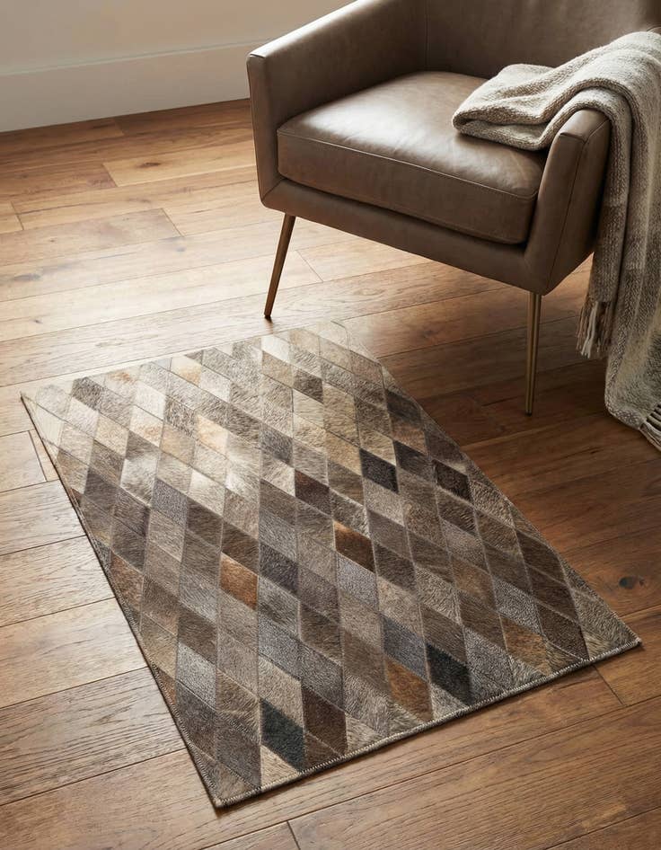 Detail image of 2' x 3' Cowhide Leather Rug