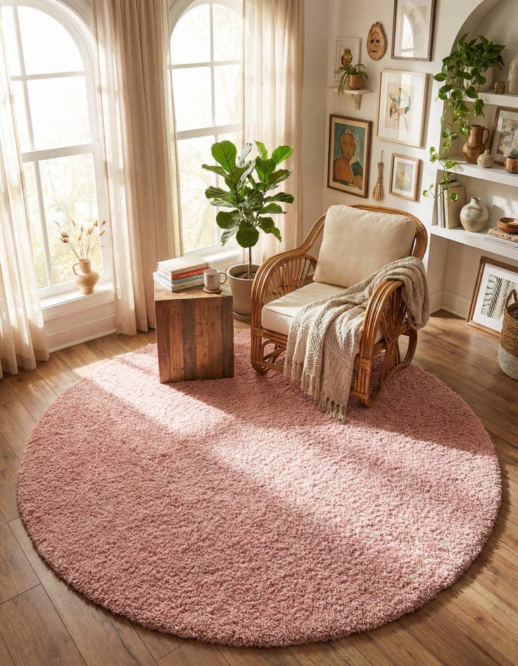 Detail image of 7' x 7' Zermatt Shag Round Rug