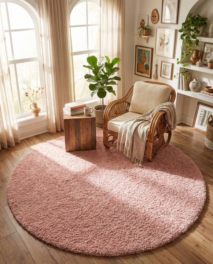 Detail image of 7' x 7' Zermatt Shag Round Rug