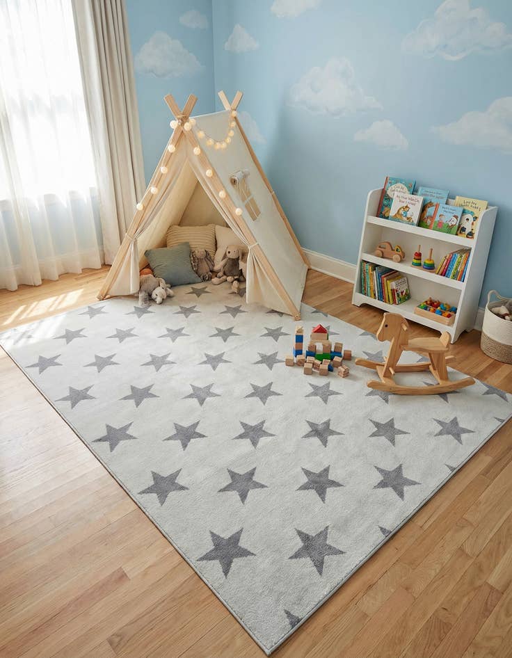 Detail image of 4' x 6' Whimsy Kids Rug