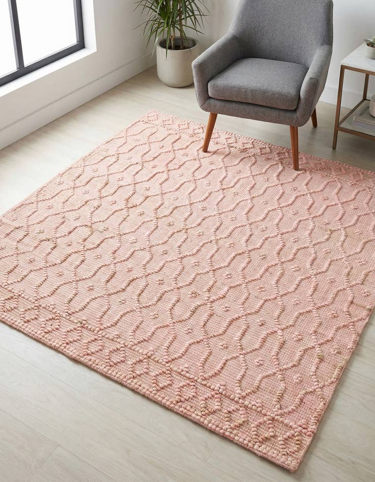 Detail image of 5' 3 x 5' 3  Hand Woven Larsa Jute Square Rug