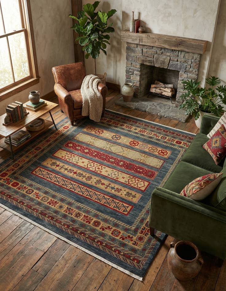 Detail image of 8' x 8' Kashkuli Gabbeh Square Rug