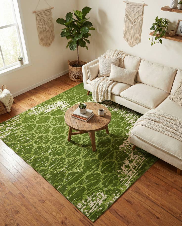 Detail image of 8' x 8' Lattice Square Rug