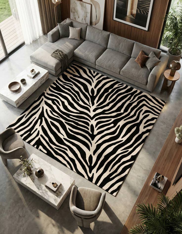 Detail image of 7' 10 x 7' 10 Hand Tufted Safari Wool Square Rug