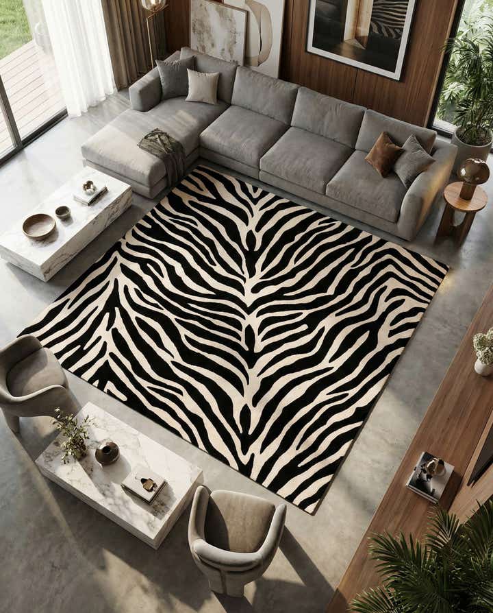 7' 10 x 7' 10 Hand Tufted Safari Wool Square Rug