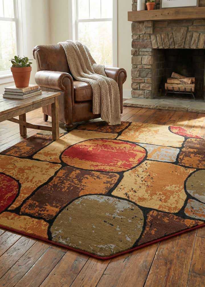 7' x 7' Cafe Octagon Rug