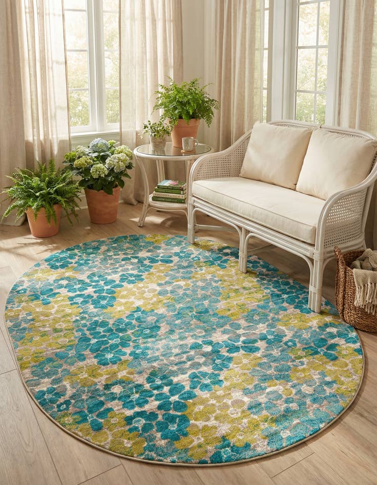 Detail image of 7' 10 x 10' Azalea Oval Rug
