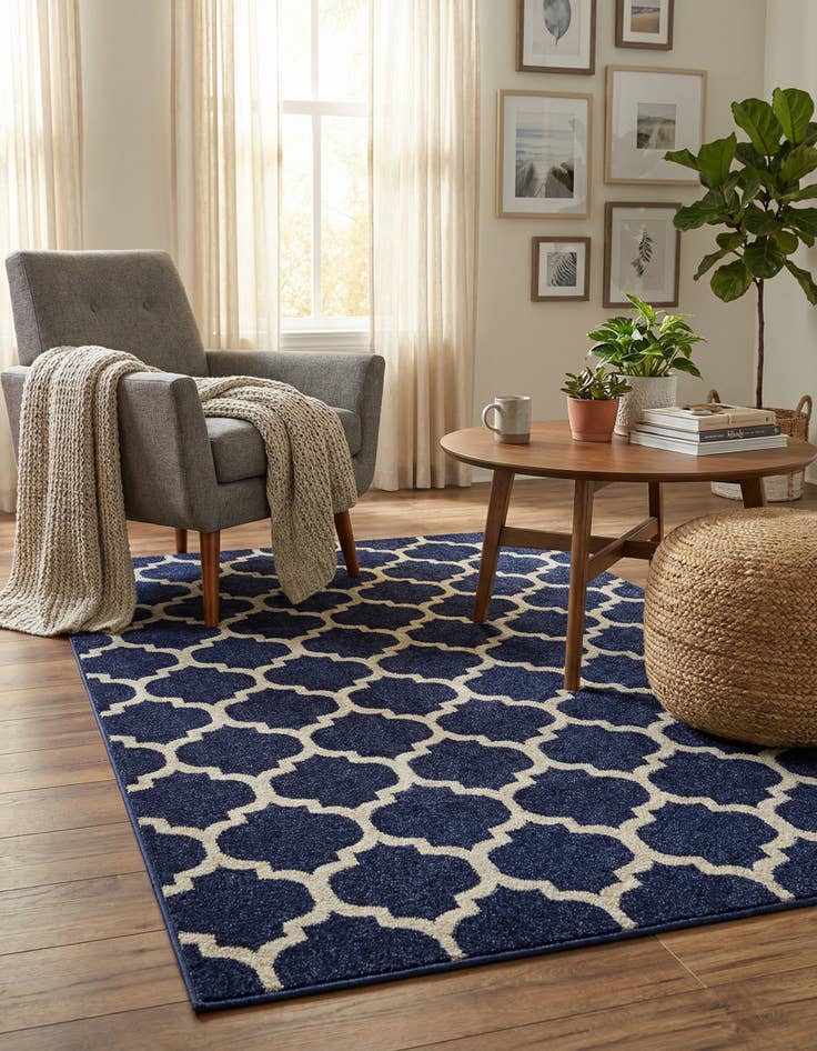 Detail image of 5' 3 x 8' Lattice Rug