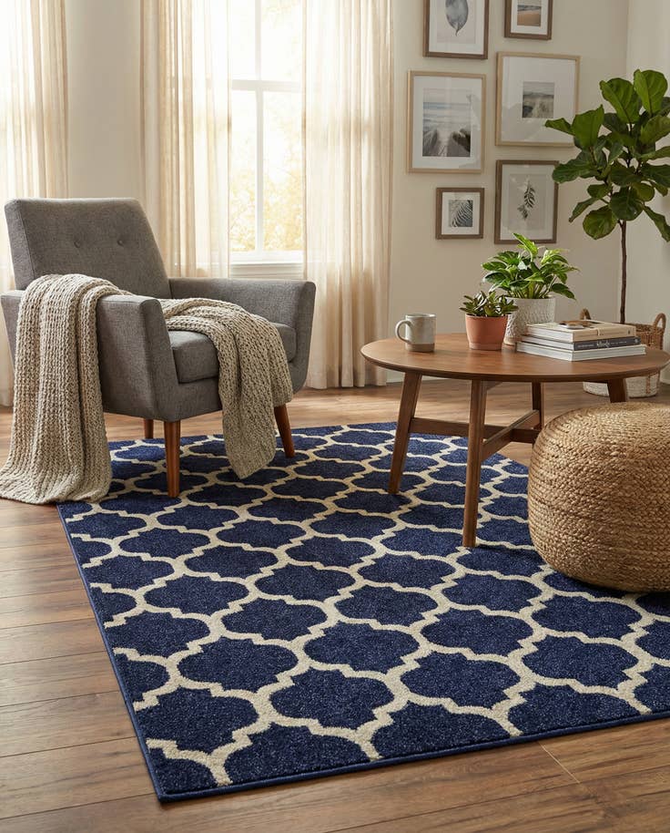 Detail image of 5' 3 x 8' Lattice Rug