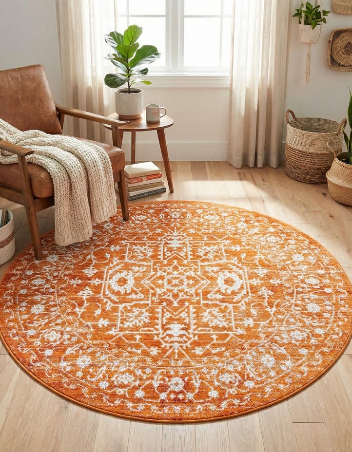 5' 3 x 5' 3 Modern Classical Round ...