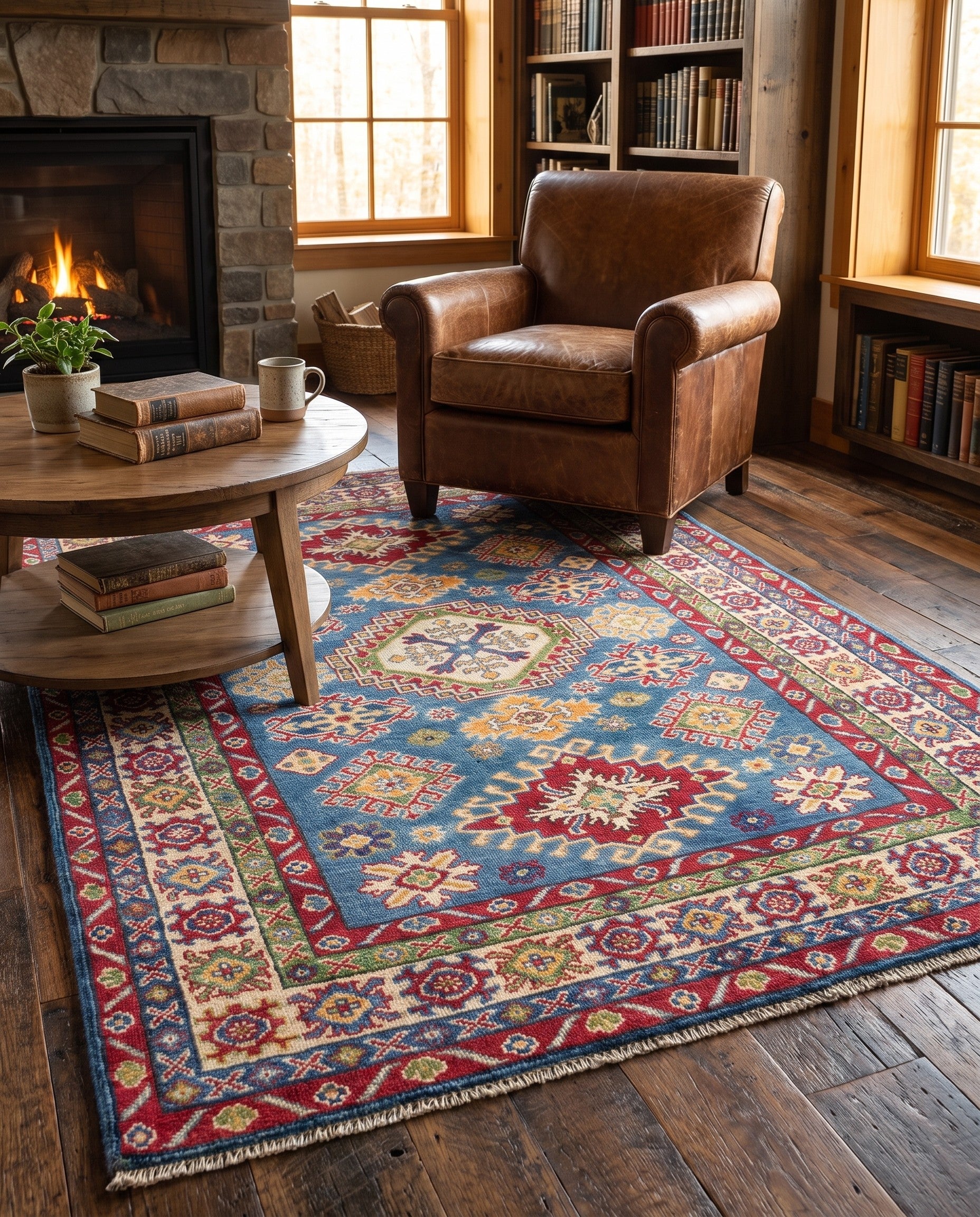 Detail image 3 of 10: 3' 10 x 6' Hand Knotted Kazak Rug