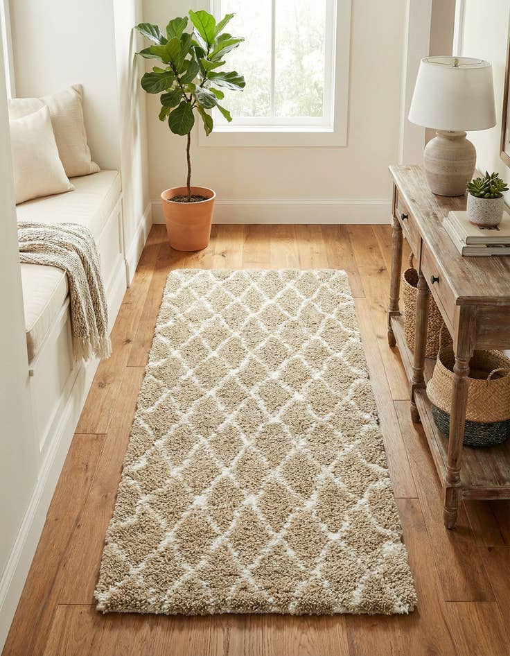 Detail image of 2' 7 x 6' Marrakesh Shag Runner Rug