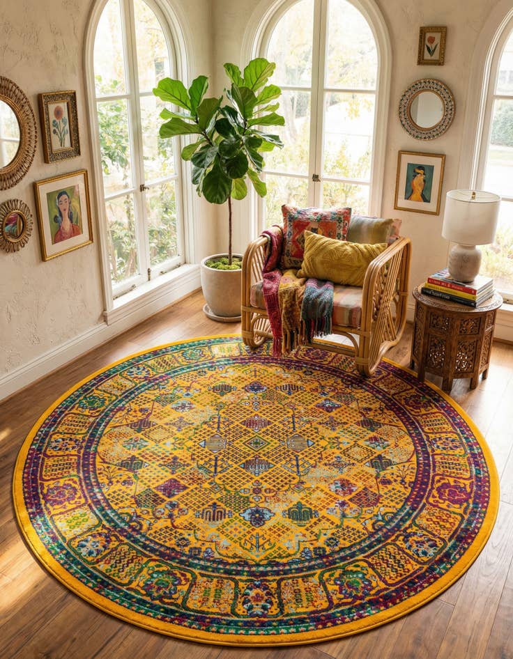 Detail image of 7' 10 x 7' 10 Calypso Round Rug