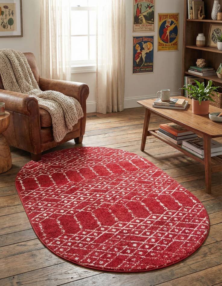 Detail image of 4' x 6' Paxon Trellis Oval Rug