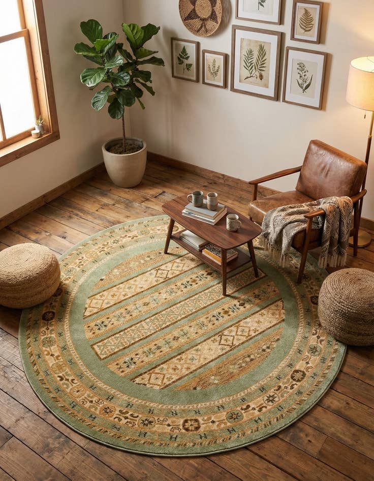 Detail image of 6' x 6' Kashkuli Gabbeh Round Rug