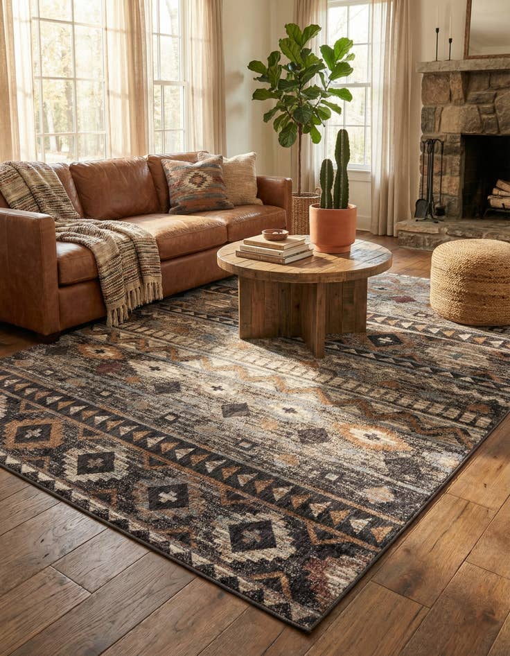 Detail image of 7' 10 x 10' Eco Southwestern Rug