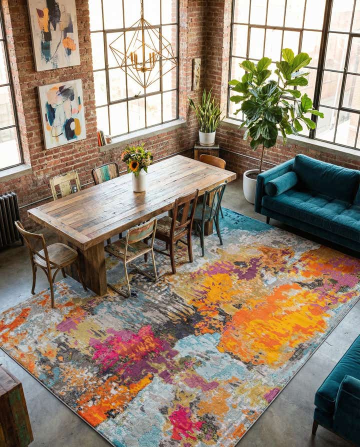 9' x 12' Washable Vivid Rug