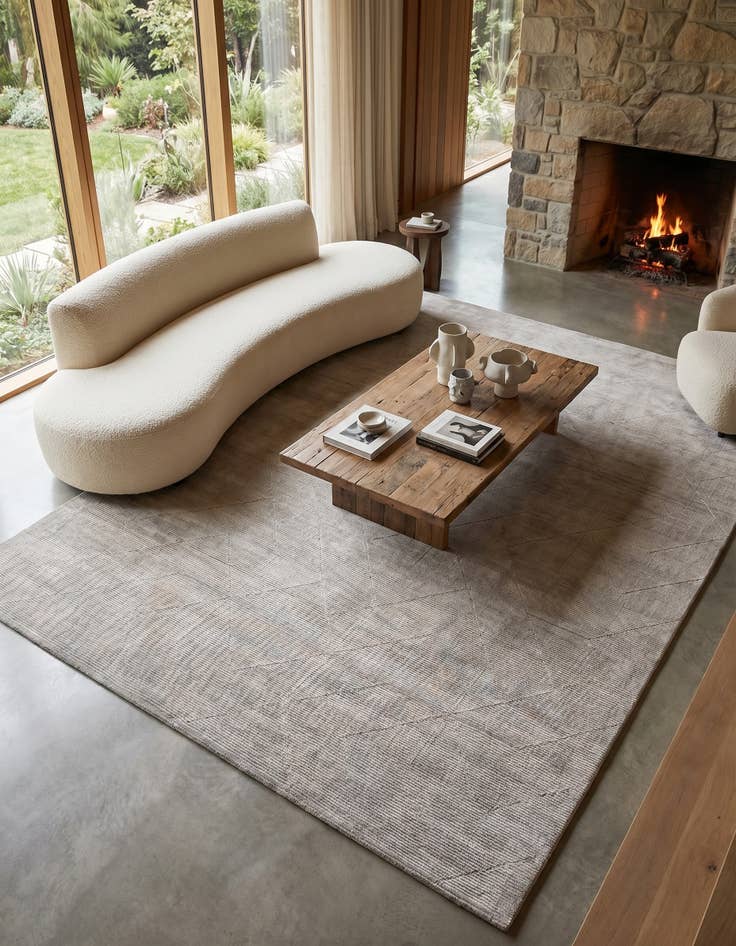 Detail image of 10' x 14' 1 WoolCraft Geometric Rug