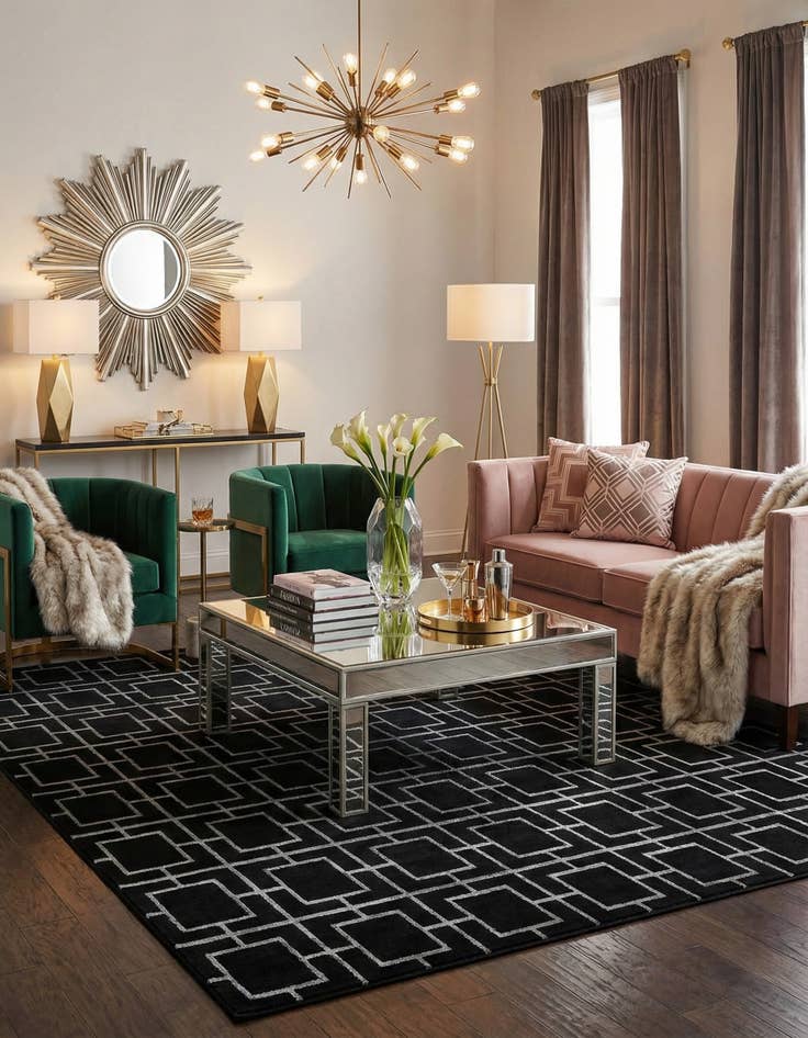 Detail image of 9' x 12' Marilyn Monroe&trade; Glam Deco Rug