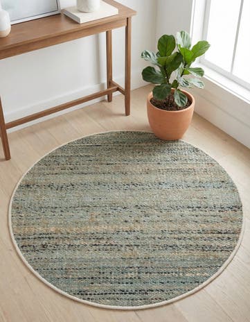 3' 1 x 3' 1 Hand Woven Palm Beach Jute Round Rug