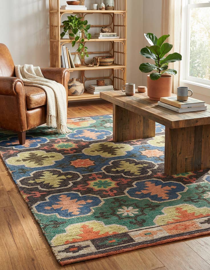 Detail image of 6' 1 x 9' Chenille Jute Rug