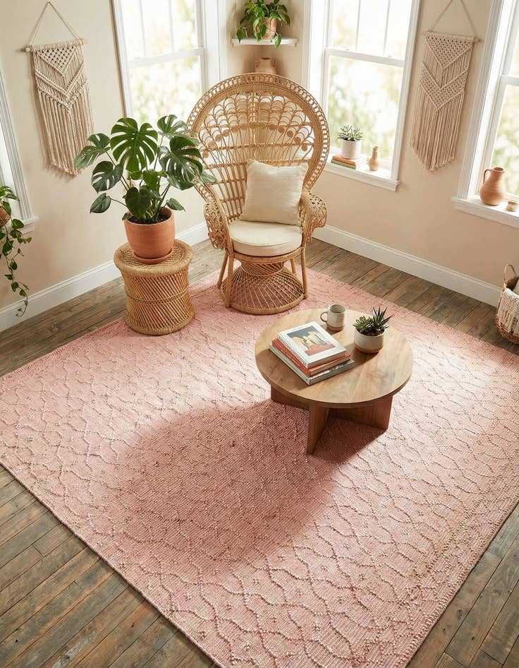 Detail image of 7' 10 x 7' 10 Hand Woven Larsa Jute Square Rug