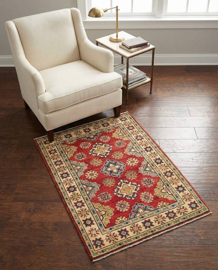 Detail image of 2' 9 x 4' 3 Hand Knotted Kazak Rug