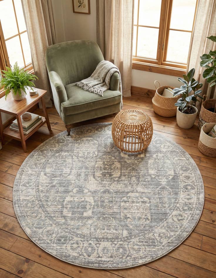 Detail image of 5' 2 x 5' 2 Lola Round Rug
