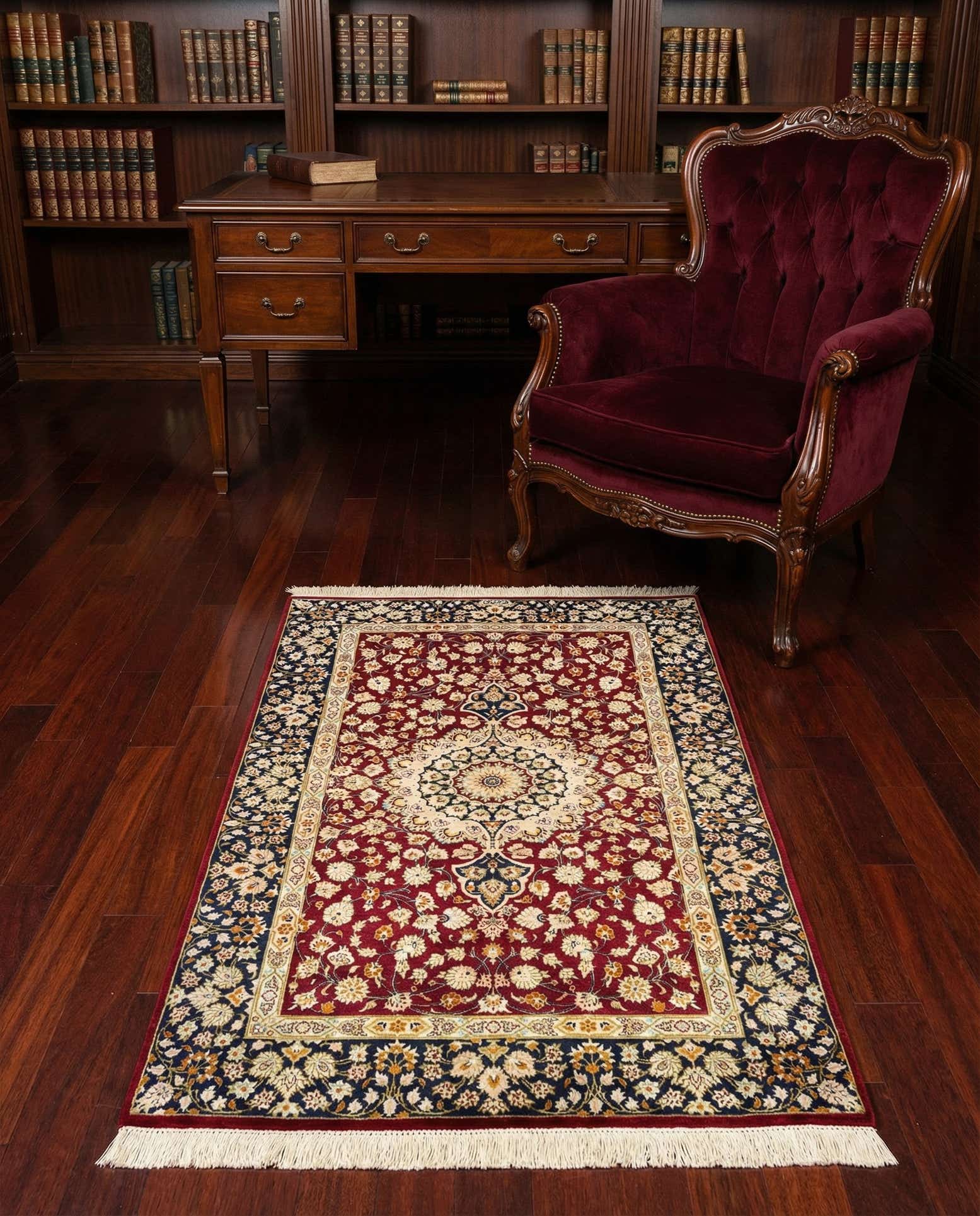 2' 7 x 3' 11 Ghom Silk Rug