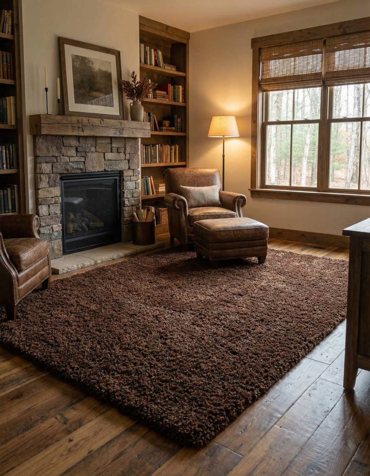 Detail image of 9' x 12' Solid Shag Rug