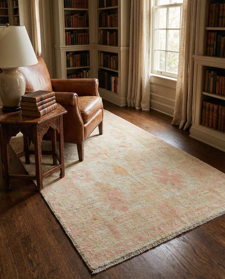 4' x 6' 2 Hand Knotted Oushak Wool Rug