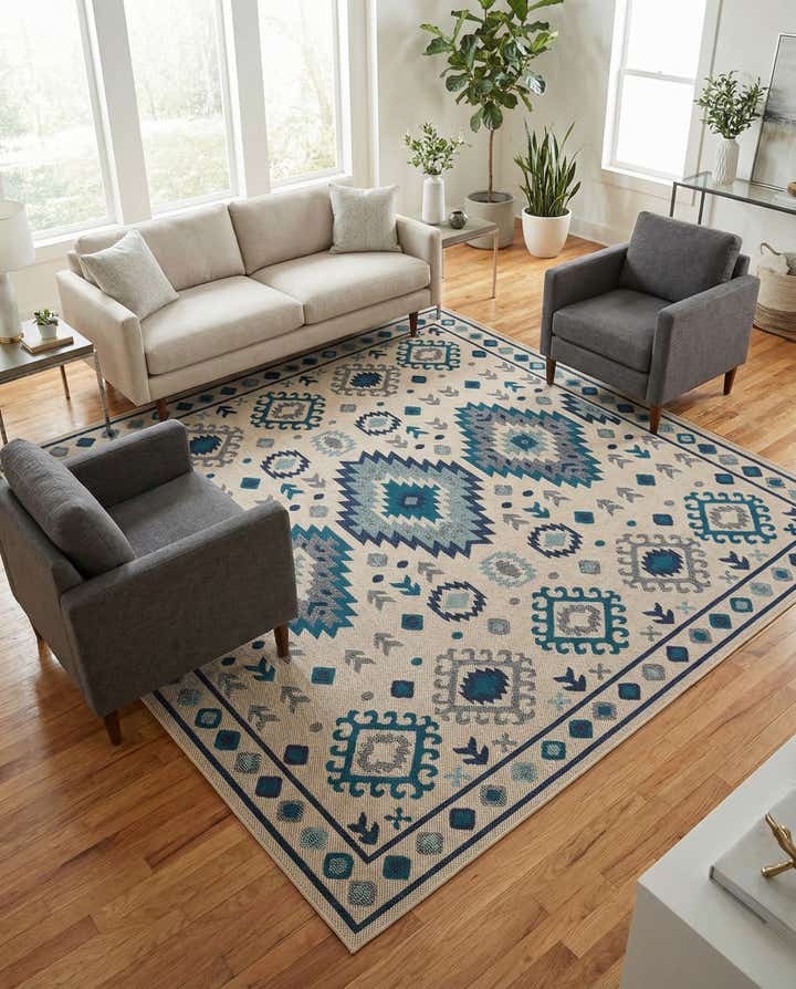 10' x 10' Easy-Clean Baja Indoor / Outdoor Square Rug